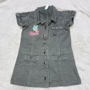 Carter’s Girl’s Denim Dress Moss Green size 3T